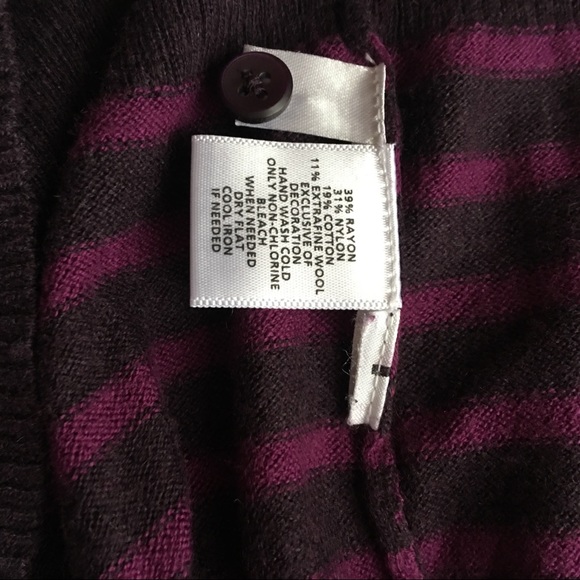 {Loft} Striped Purple Cardigan Size S - Picture 6 of 8